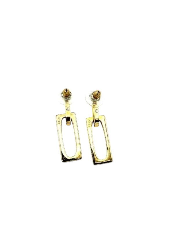 Set Collar y Aros Dorados con Brillos