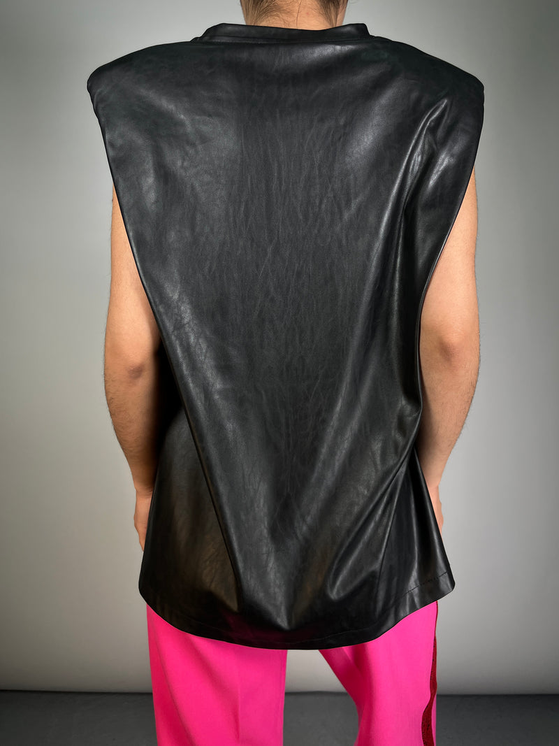 Camisa Ecocuero Hombreras