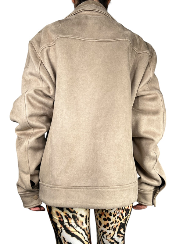 Chaqueta Efecto Gamuza