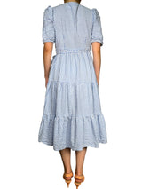 Vestido Vichy Celeste