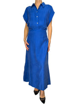 Vestido Azul Tajos