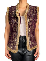 Chaqueta Sin Mangas Bordada