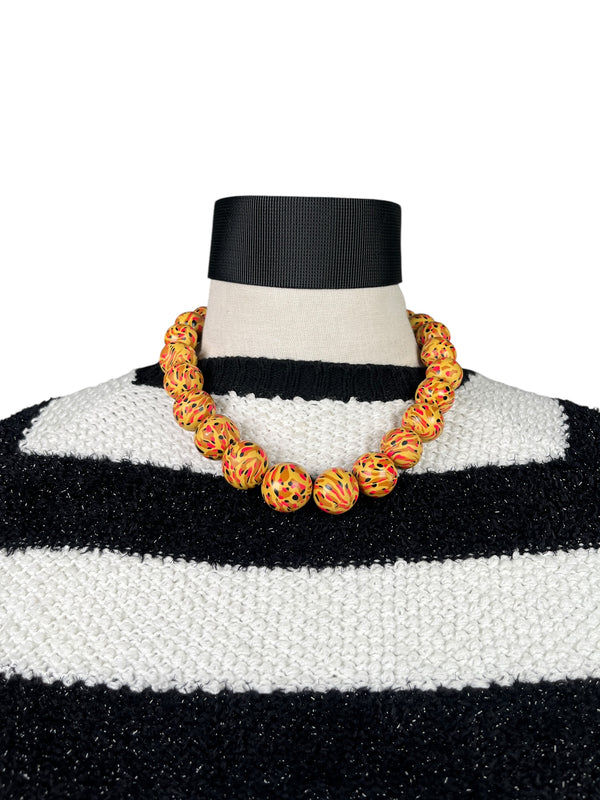 Collar Esferas Beige