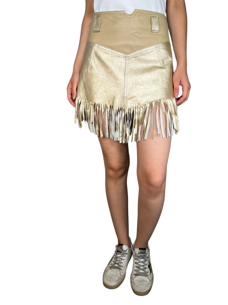 Falda Mini Gitana Cuero