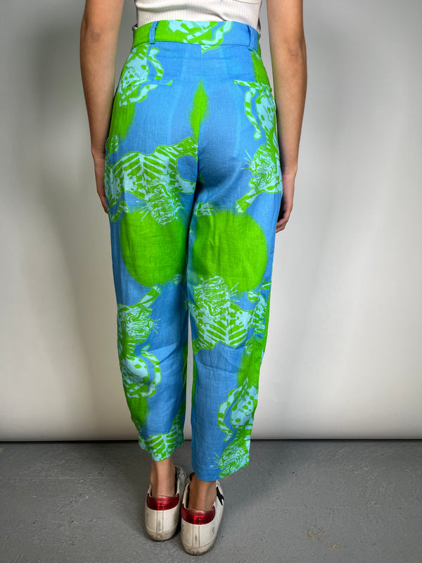 Pantalón Azul Lino
