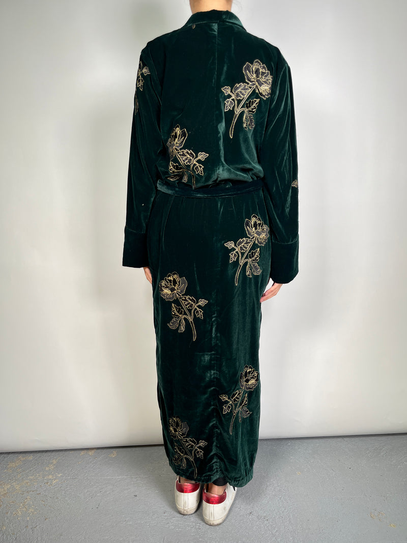 Printed Kimono Kimono Verde De Zara Kimono Velvet Bordado ZARA
