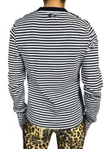 Polera Rayada Blanco Negro