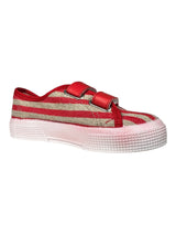 Zapatillas Velcro Rayas Rojas