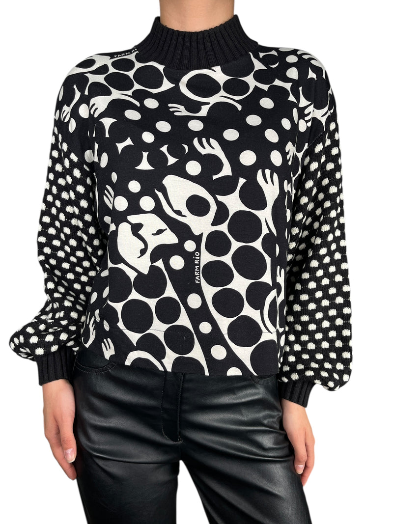 Polera Mangas Tejidas