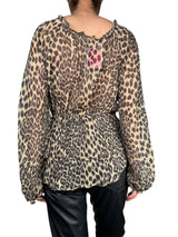 Blusa Traslúcida Fibras Metalizadas