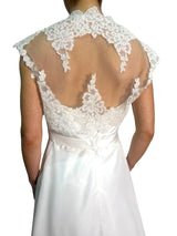 Vestido de Novia con Aplicación  Escote