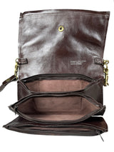 Cartera Margaret Ébano Liso Cuero
