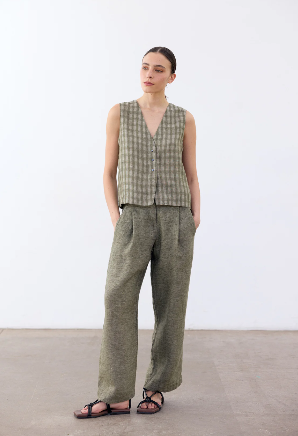 Pantalón Lino High Waist
