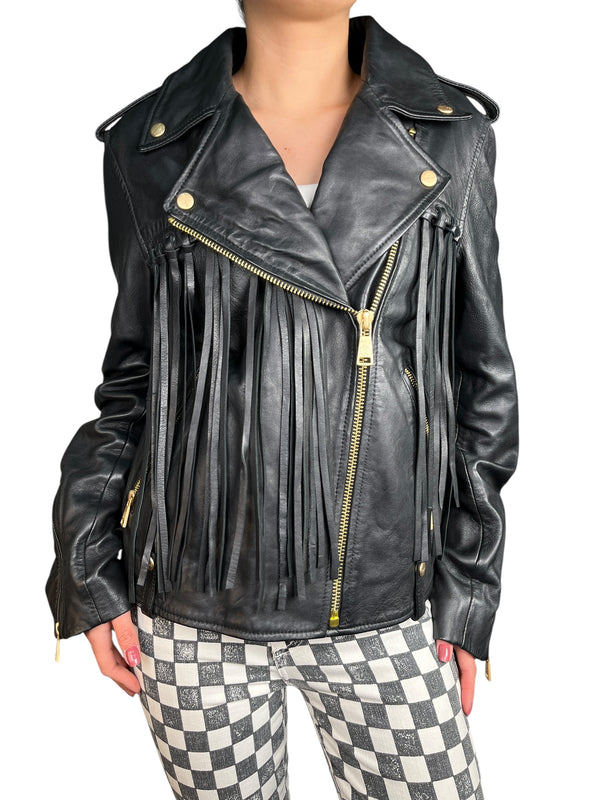 Chaqueta Cuero Roberto Cavalli x Falabella