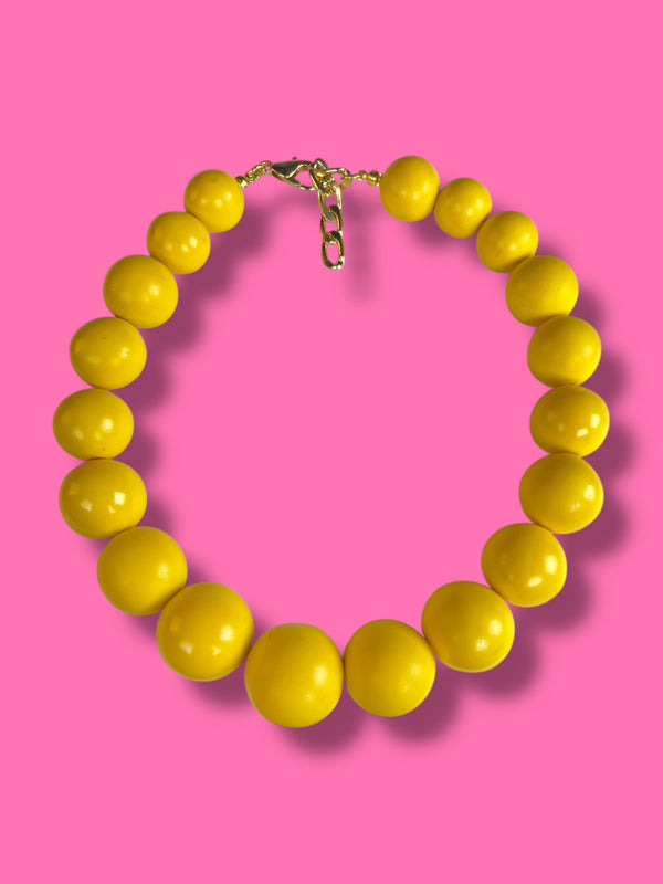 Collar Esferas Amarillas