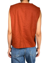 Gilet Terracota Lino