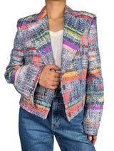 Blazer Crop Jacquard