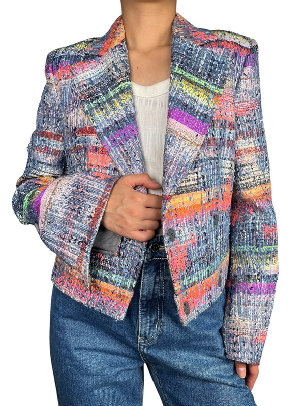 Blazer Crop Jacquard