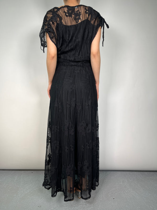 Vestido Negro Traslúcido