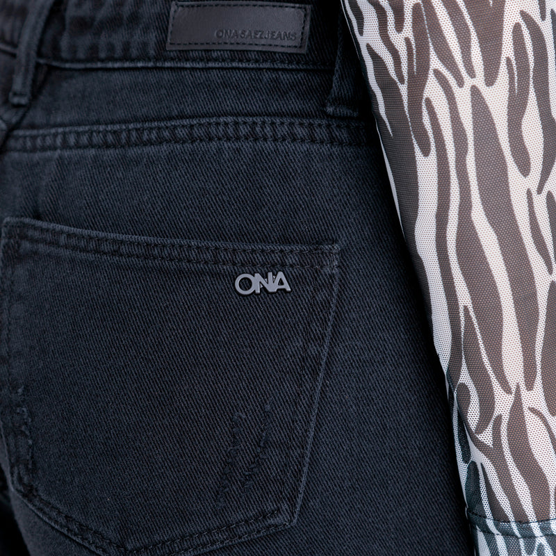 Jeans Wideleg Black