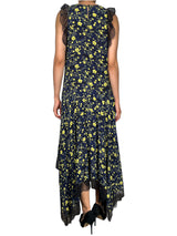 Vestido Floreado Vuelos Encaje