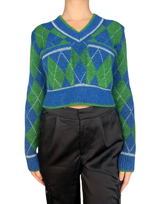 Sweater Argyle Tejido
