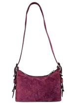 Bolso Hobo Pocket Mini Piel Swarovski Berenjena
