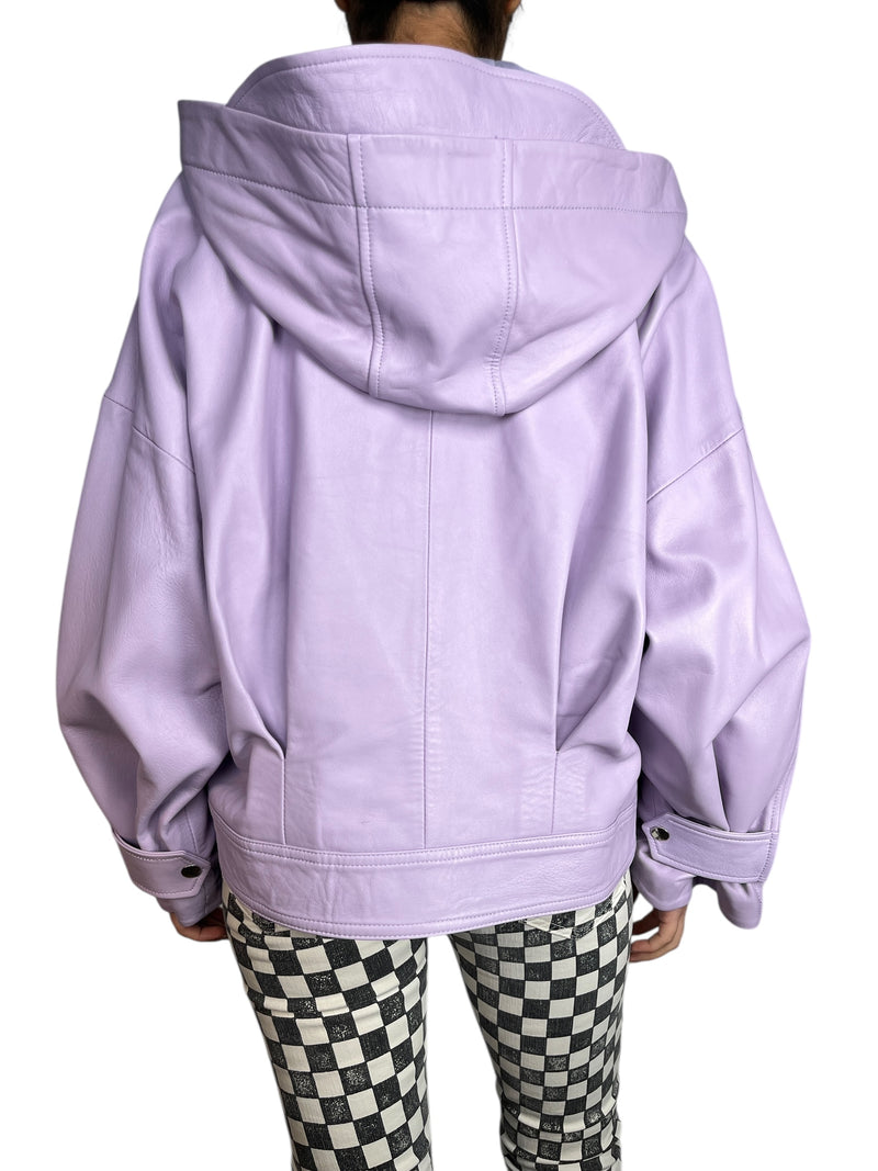 Chaqueta Cuero Lila