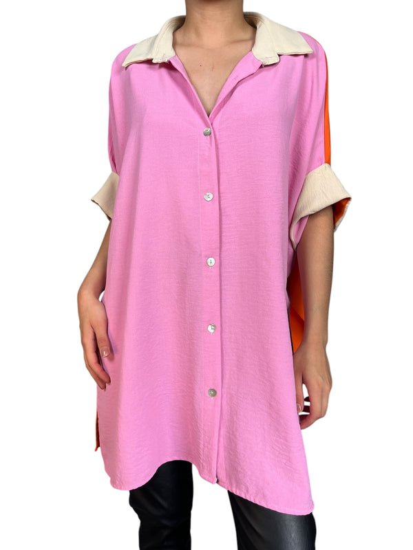 Blusa Bicolor Oversize