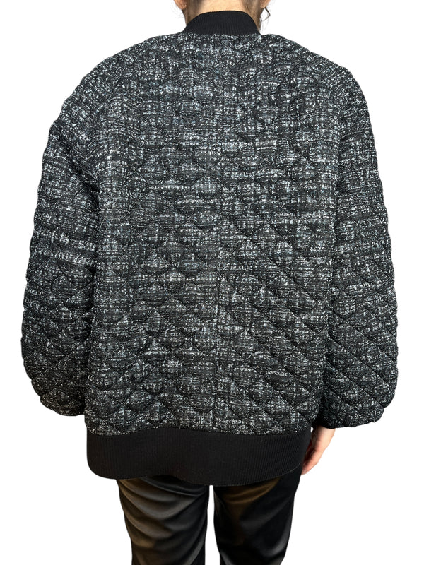 Chaqueta Jaspeada Fibras Metalizadas