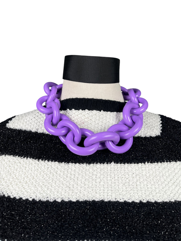 Collar Eslabón Morado