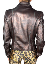 Chaqueta Metalizada Cuero
