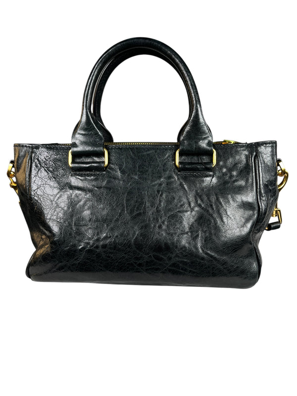 Bolso tote Pocket mediano piel negro