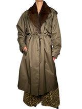 Trench Con Forro de Piel Desmontable