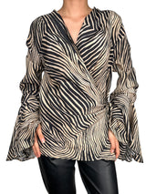 Blusa Wrap Animal Print