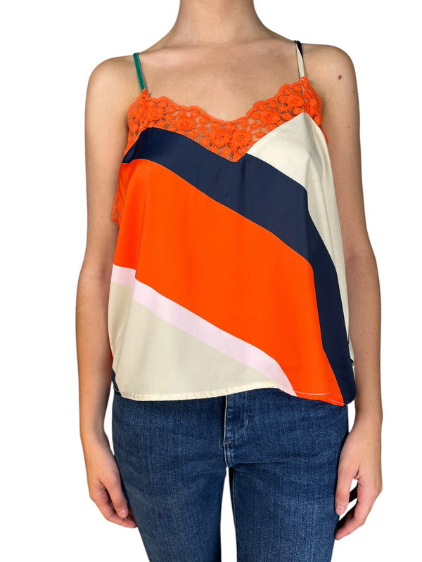 Top Stripes Encaje