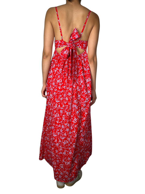 Vestido Estampado Flores Lazo