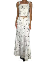 Set Blanco Bordado Flores