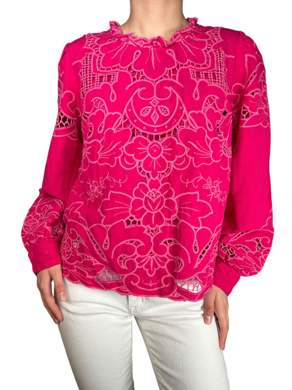 Blusa Bordada Lino