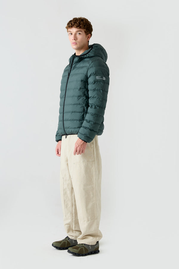Parka Verde Oscuro con Capucha - Sin Batería