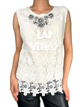 Blusa Guipur Aplicaciones