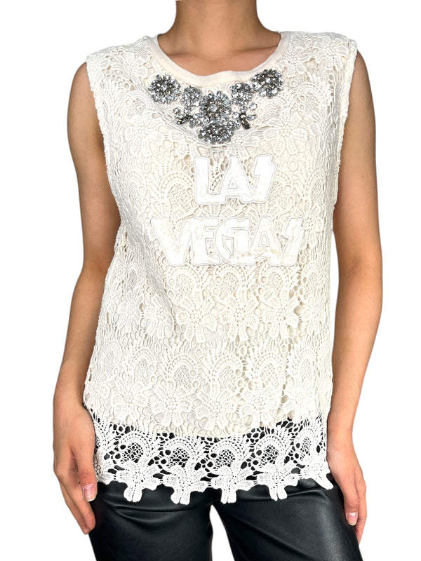 Blusa Guipur Aplicaciones