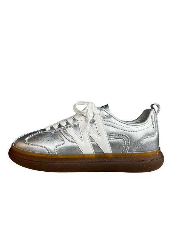 Zapatillas Luv Plata Cuero