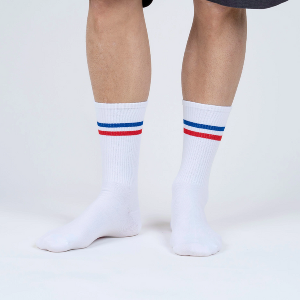 Calcetines Blanco Tricolor Largo