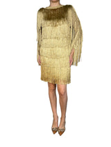 Vestido Tejido Con Flecos