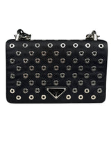 Bandolera Tessuto Grommet Wallet on Chain