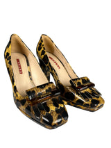 Taco Alto Charol Leopardo