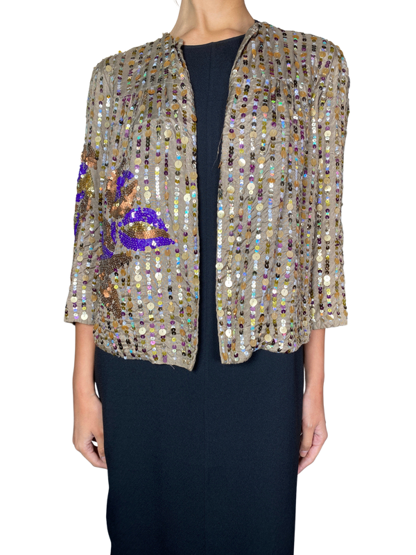 Chaqueta Flor Lentejuelas