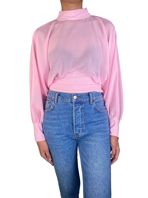 Blusa Rosa Traslucida