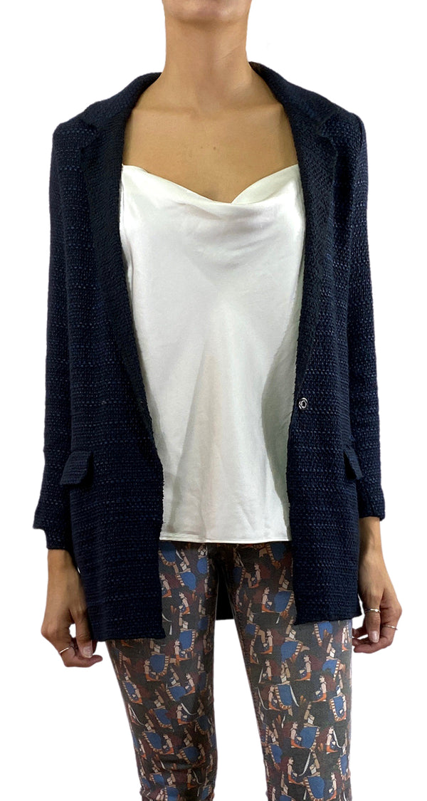 Blazer Tejido Azul